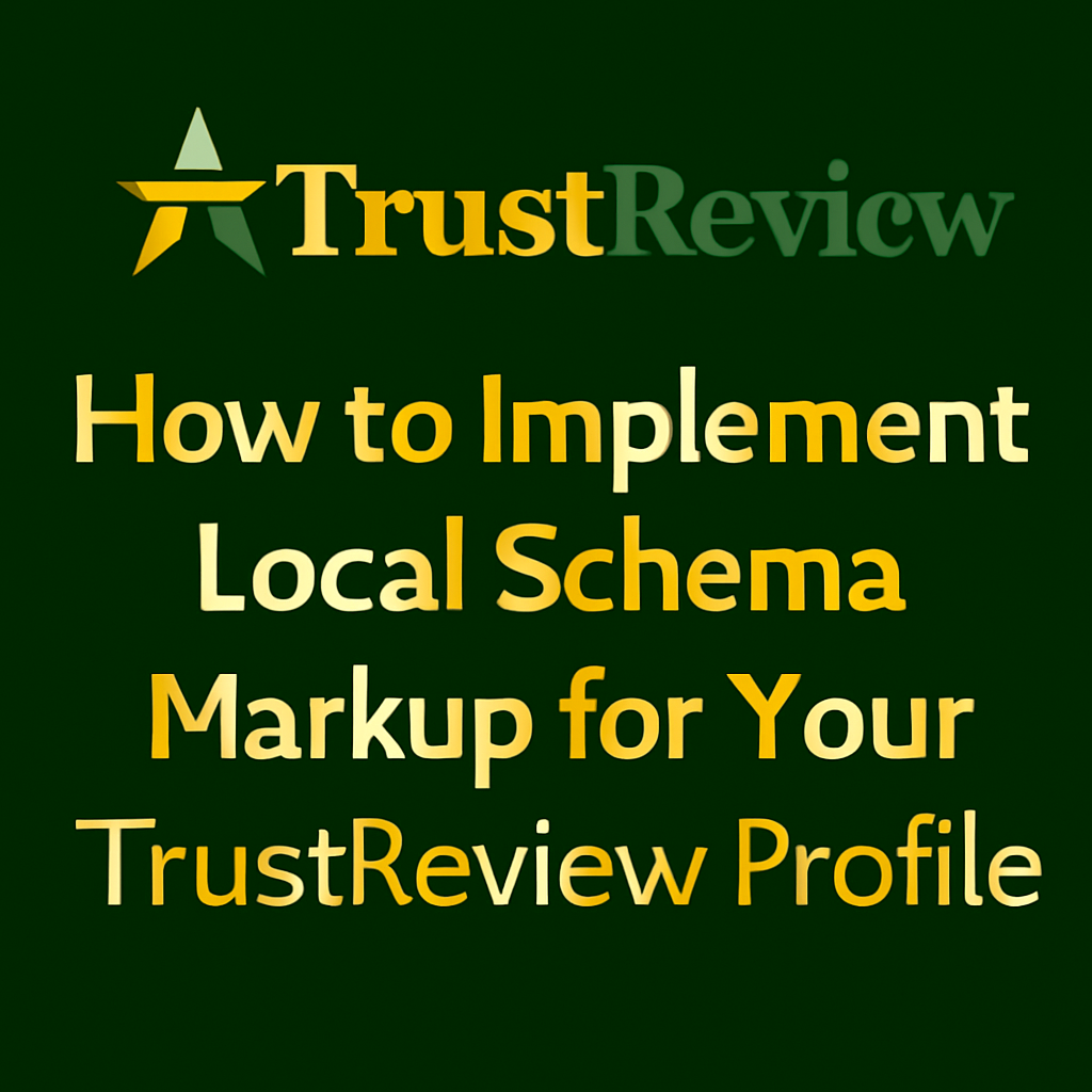 How to Implement Local Schema Markup for Your TrustReview Profile